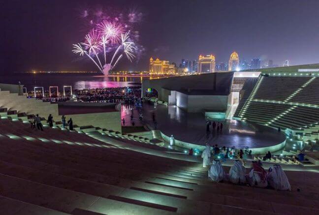 Eid-in-Qatar-Eid-Al-Adha-Festival-Doha-Qatar-Eating-Katara-Fireworks
